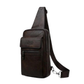 Bolsa de Couro Masculina Transversal Tiracolo